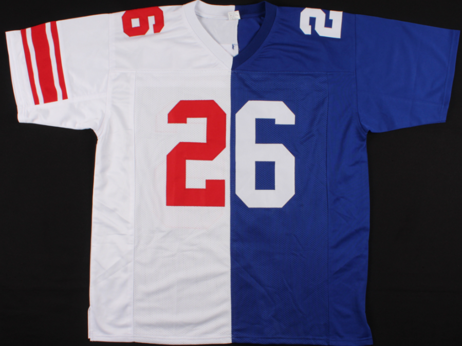 New York Giants #26 Saquon Barkley Home / Away Split Jersey